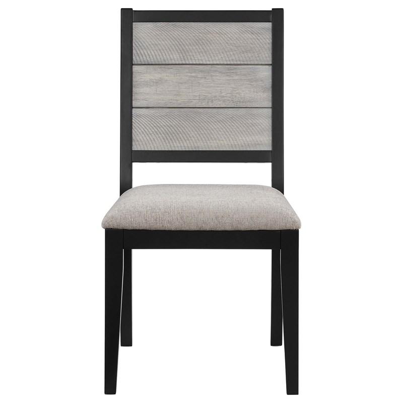 Large Picture of Coaster Furniture Elodie 121222 Wood Dining Side Chair - Grey and Black