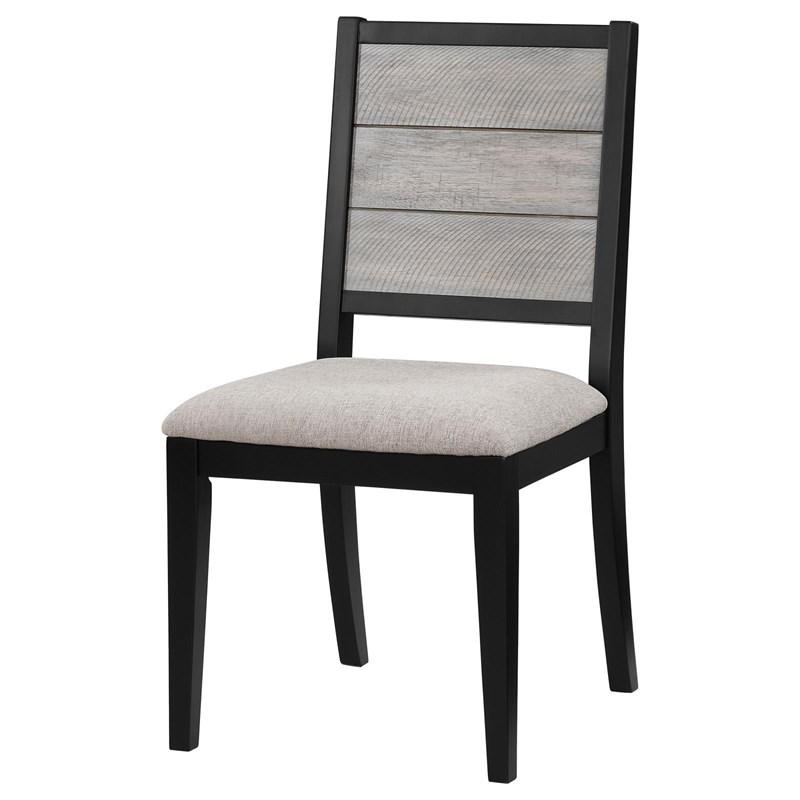 Large Picture of Coaster Furniture Elodie 121222 Wood Dining Side Chair - Grey and Black