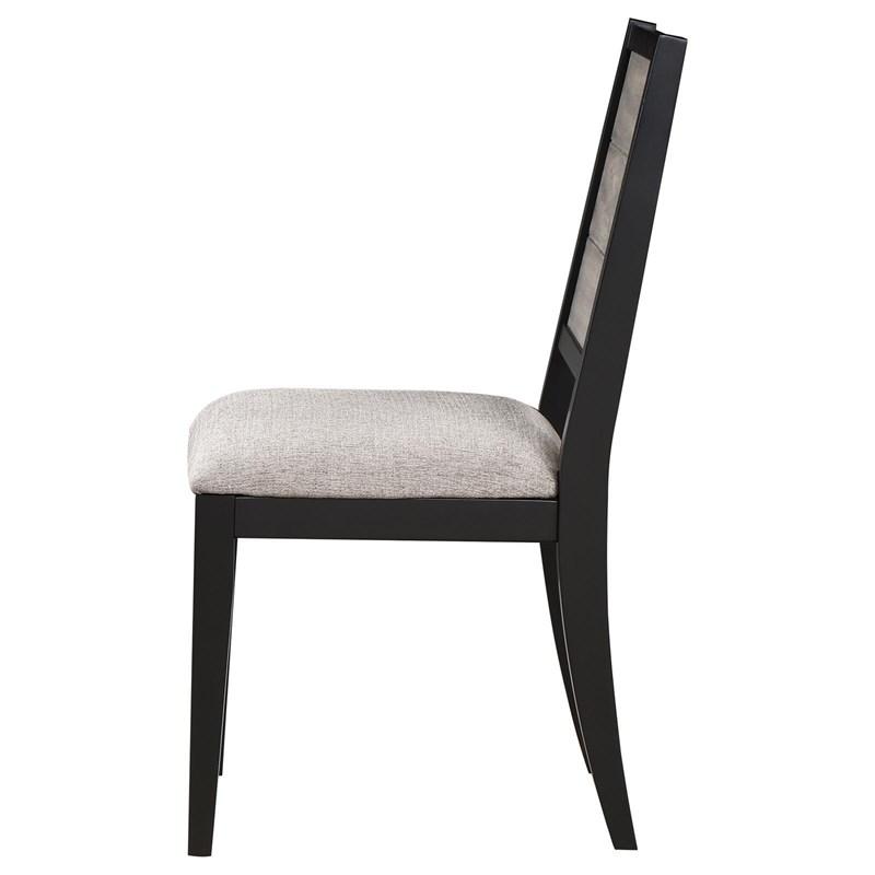 Large Picture of Coaster Furniture Elodie 121222 Wood Dining Side Chair - Grey and Black