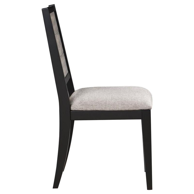 Large Picture of Coaster Furniture Elodie 121222 Wood Dining Side Chair - Grey and Black