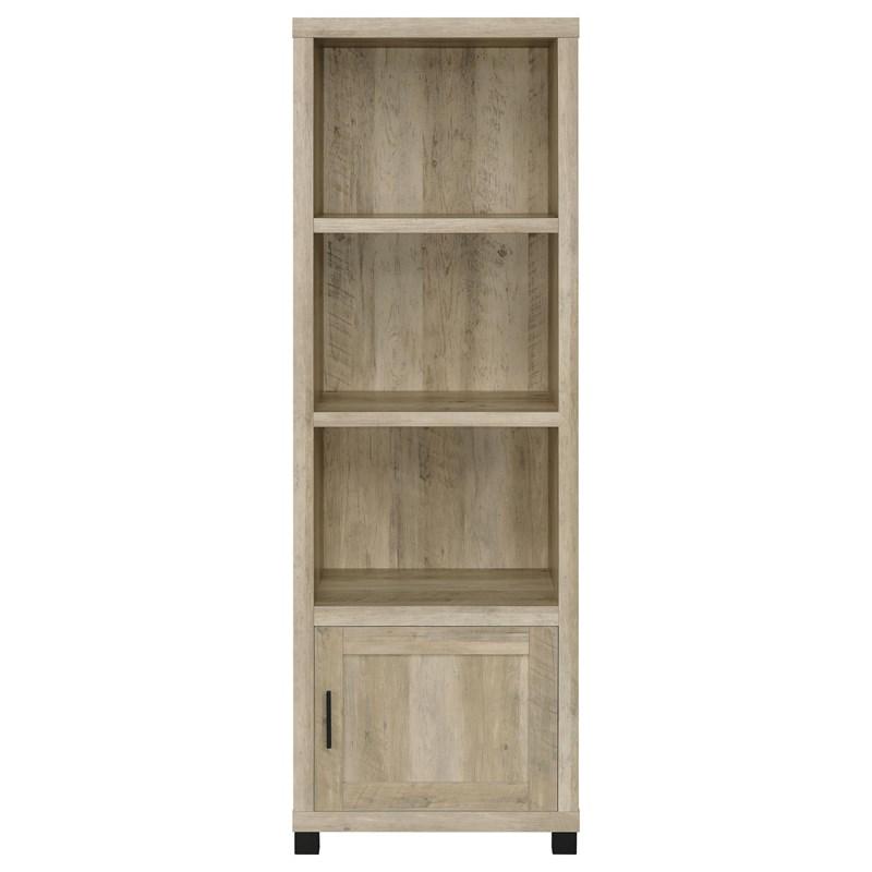 Large Picture of Coaster Furniture Sachin 707746 3-shelf Engineered Wood Media Tower - Distressed Pine