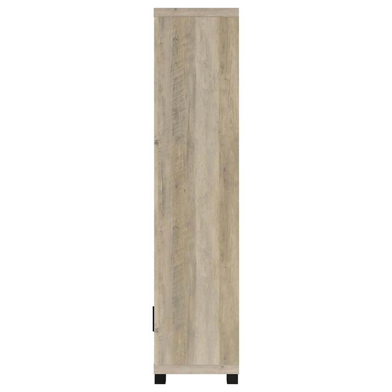 Large Picture of Coaster Furniture Sachin 707746 3-shelf Engineered Wood Media Tower - Distressed Pine