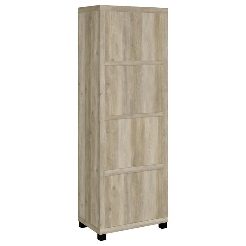 Large Picture of Coaster Furniture Sachin 707746 3-shelf Engineered Wood Media Tower - Distressed Pine