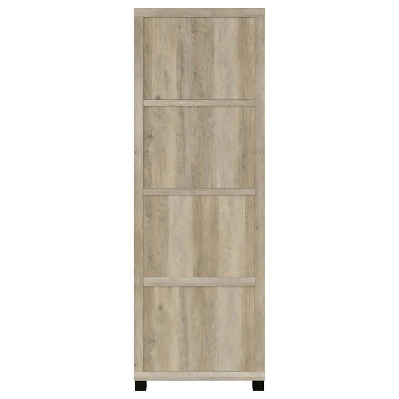 Large Picture of Coaster Furniture Sachin 707746 3-shelf Engineered Wood Media Tower - Distressed Pine