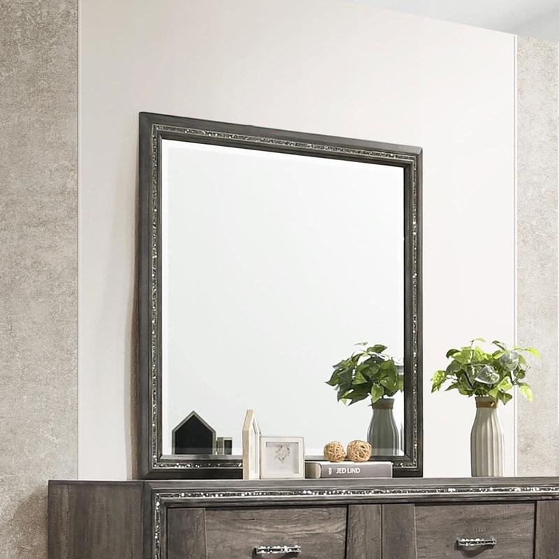 Large Picture of Coaster Furniture Janine 223554 Square Dresser Mirror - Grey