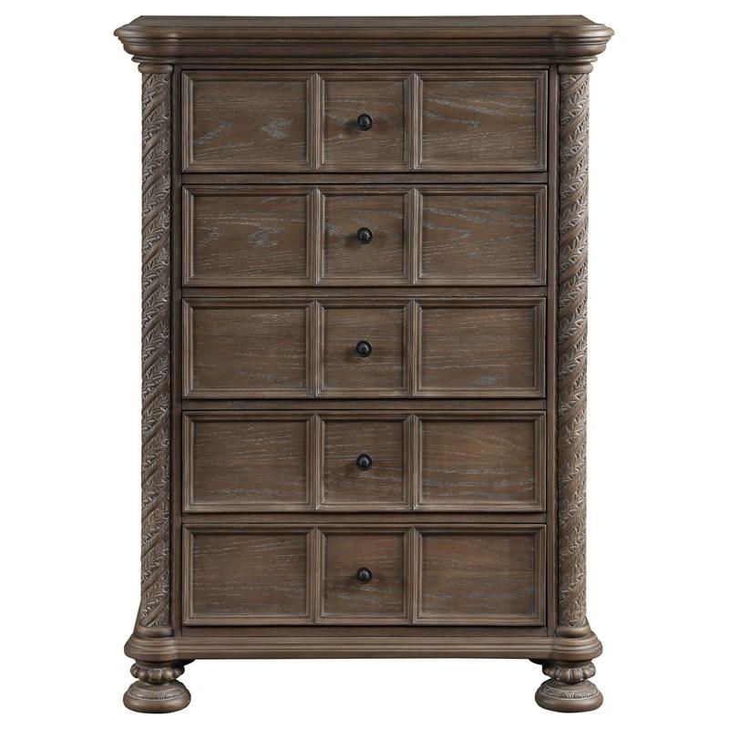 Large Picture of Coaster Furniture Emmett 224445 5-drawer Chest - Walnut