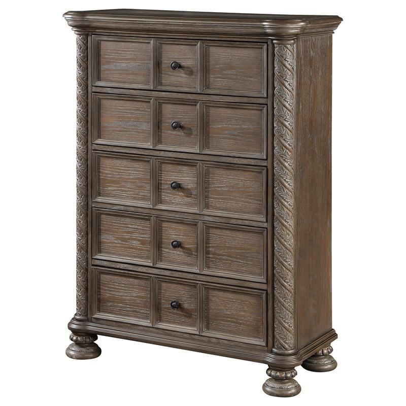 Large Picture of Coaster Furniture Emmett 224445 5-drawer Chest - Walnut