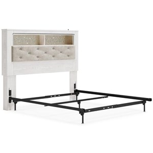 Signature Design by Ashley Altyra B2640-65 Queen Upholstered Panel Bookcase Headboard (Bed Components - Headboard)