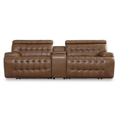 Signature Design by Ashley Temmpton U92708S2 3 pc Power Reclining Sectional Loveseat with Console