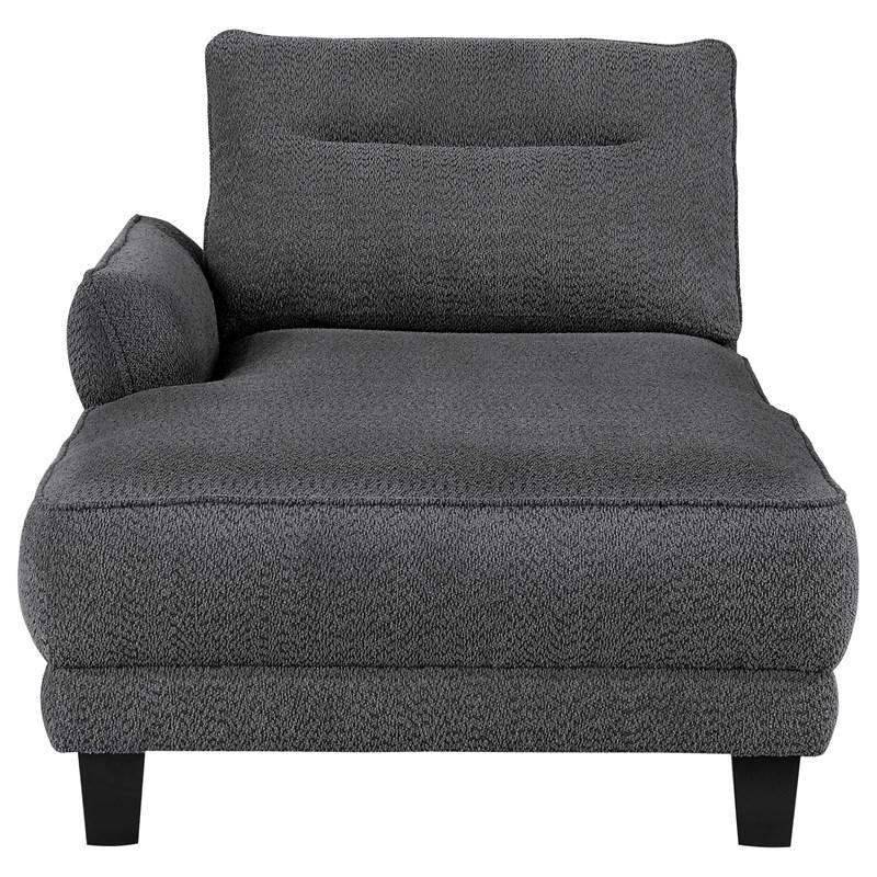 Large Picture of Coaster Furniture Caspian 509540 Upholstered Curved Arm Chaise Sectional Sofa - Grey