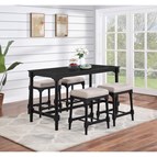 Coaster Furniture Martina 120577 5-piece Rectangular Counter Height Dining Set - Black