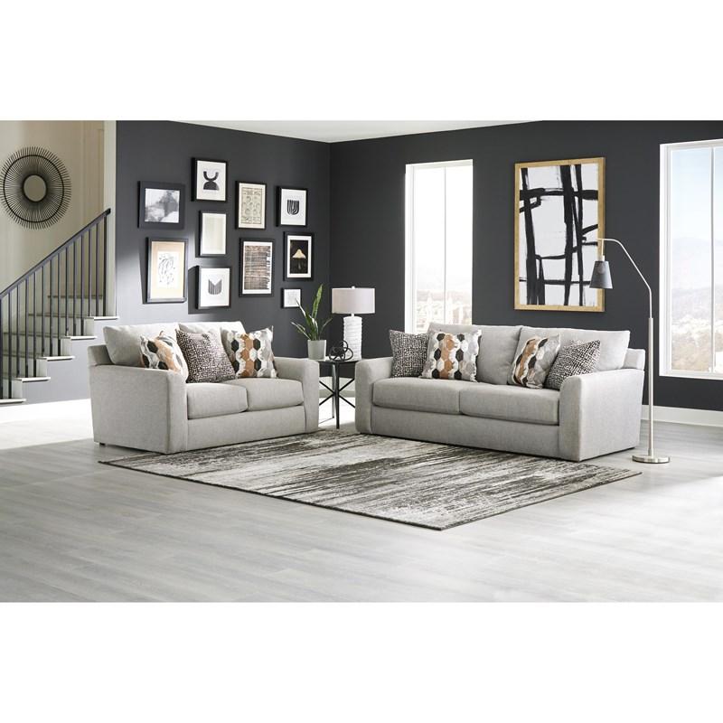 Large Picture of Jackson Furniture Hooten 328803 Sofa - Nickel