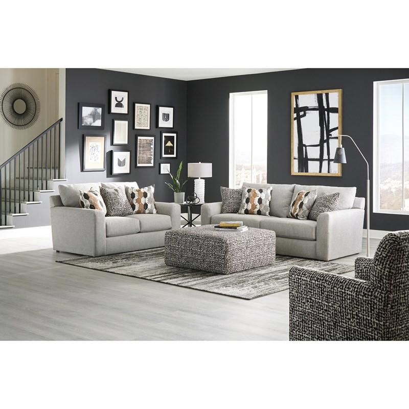 Large Picture of Jackson Furniture Hooten 328802 Loveseat - Nickel