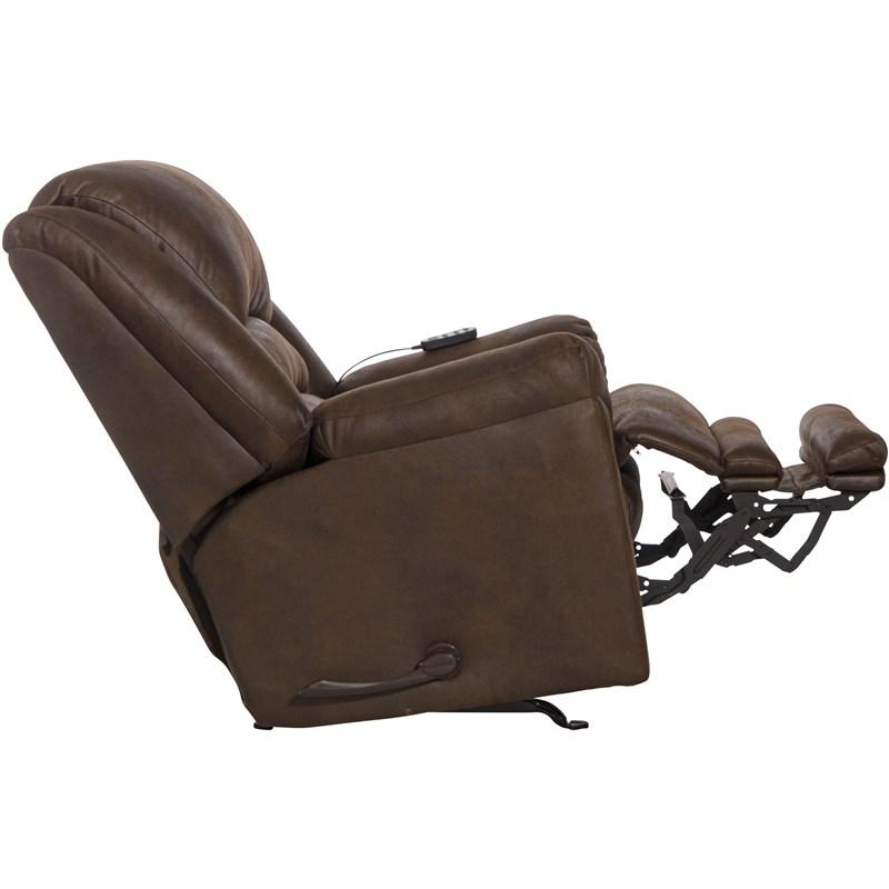 Large Picture of Catnapper Hayden 41072 Rocker Recliner w/Heat and Massage - Walnut