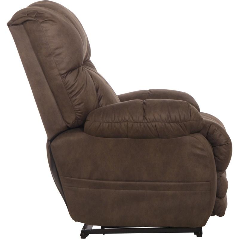 Large Picture of Catnapper Dawkins 647937 Power Lay Flat Recliner w/Oversize Xtra Comfort Footrest - Chocolate