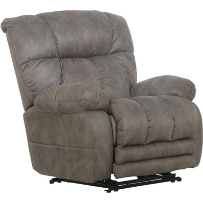 Catnapper Dawkins 647937 Power Lay Flat Recliner w/Oversize Xtra Comfort Footrest - Charcoal