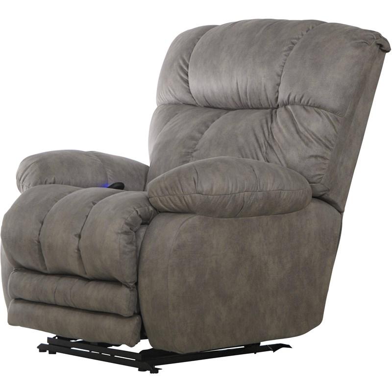 Large Picture of Catnapper Dawkins 647937 Power Lay Flat Recliner w/Oversize Xtra Comfort Footrest - Charcoal