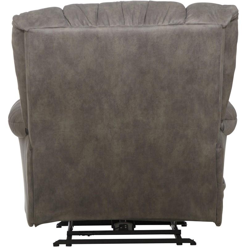 Large Picture of Catnapper Dawkins 647937 Power Lay Flat Recliner w/Oversize Xtra Comfort Footrest - Charcoal
