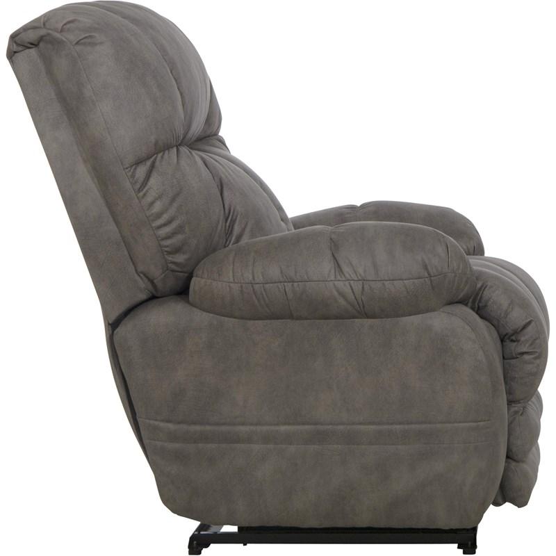 Large Picture of Catnapper Dawkins 647937 Power Lay Flat Recliner w/Oversize Xtra Comfort Footrest - Charcoal
