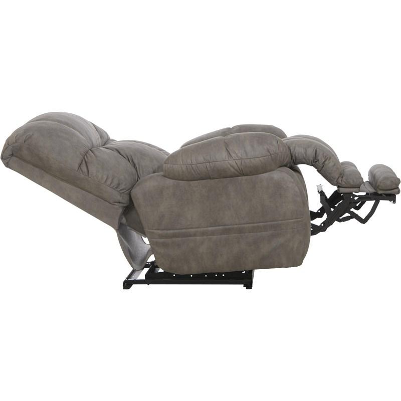 Large Picture of Catnapper Dawkins 647937 Power Lay Flat Recliner w/Oversize Xtra Comfort Footrest - Charcoal