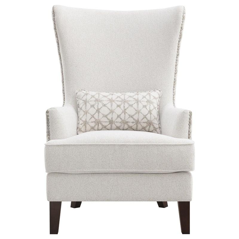 Large Picture of Coaster Furniture Pippin 904066 Upholstered High Wingback Accent Chair - Latte