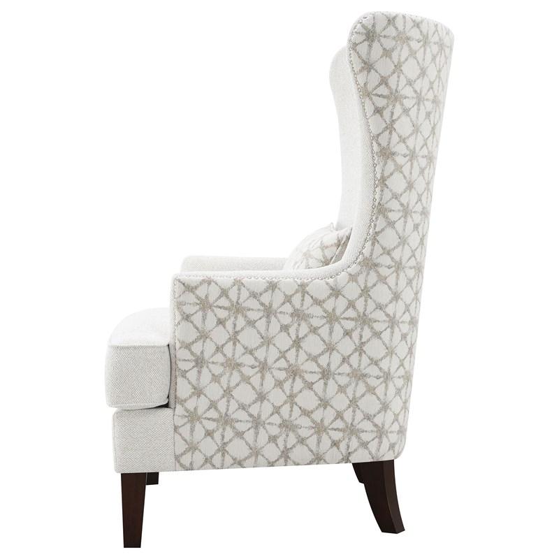 Large Picture of Coaster Furniture Pippin 904066 Upholstered High Wingback Accent Chair - Latte
