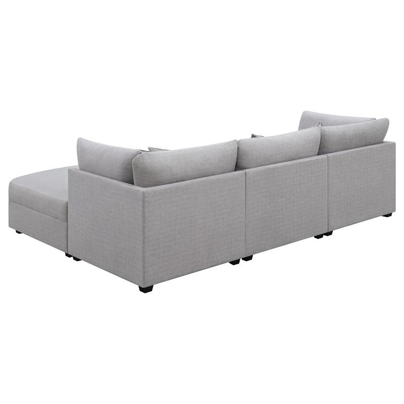 Large Picture of Coaster Furniture Cambria 551511-S4A 4 pc Upholstered Modular Sectional - Grey