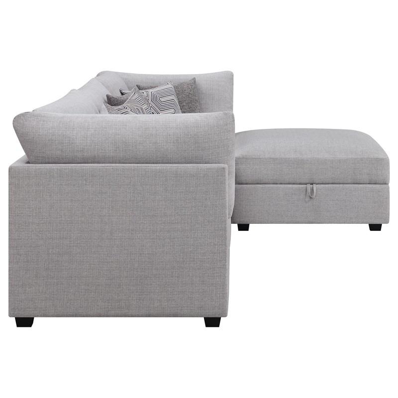 Large Picture of Coaster Furniture Cambria 551511-S4A 4 pc Upholstered Modular Sectional - Grey