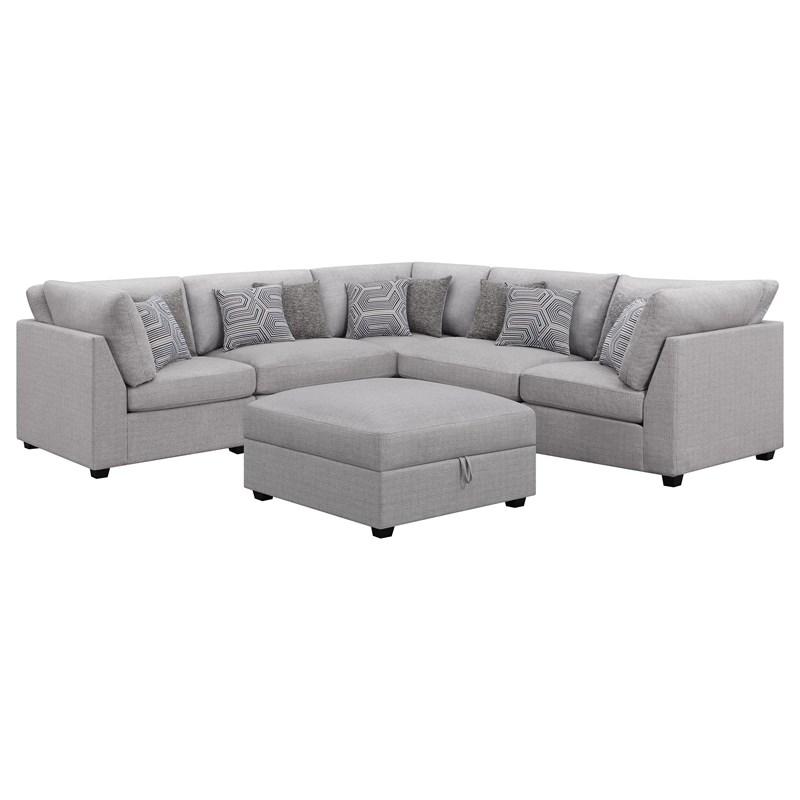 Coaster Furniture Cambria 551511-S6B 6 pc Upholstered Modular Sectional - Grey
