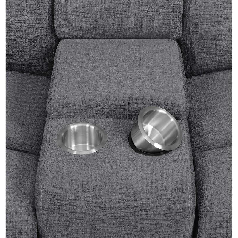 Large Picture of Coaster Furniture Bahrain 609541P Upholstered Power Sofa - Charcoal