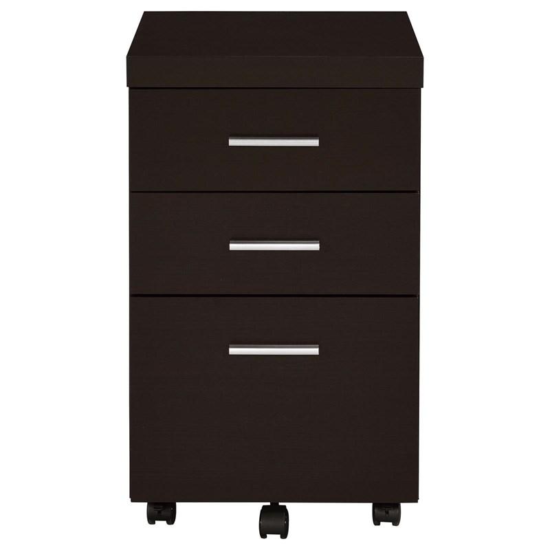 Large Picture of Coaster Furniture Skeena 800901-S3 3-Piece Home Office Set - Cappuccino