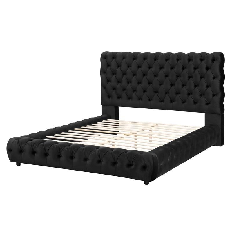 Large Picture of Crown Mark Flory 5112BK-Q Queen Bed - Black
