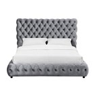 Crown Mark Flory 5112GY-K King Bed - Grey