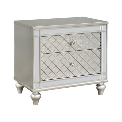 Crown Mark Cristian B1680-2N 2-Drawer Nightstand - Champagne