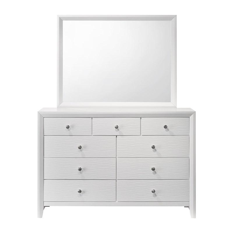 Large Picture of Crown Mark Evan B4710-1 Dresser - White