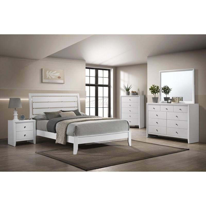 Large Picture of Crown Mark Evan B4710-11 Dresser Mirror - White