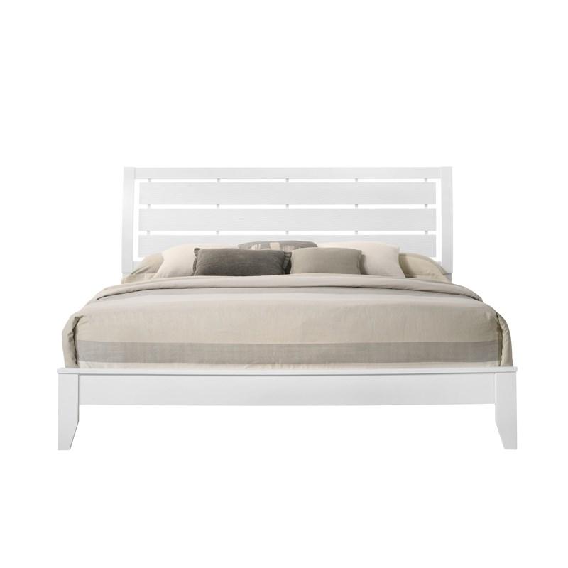 Large Picture of Crown Mark Evan B4710-K King Bed - White