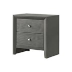 Crown Mark Denker B4715-2 Nightstand - Gunmetal
