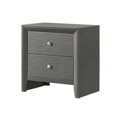Crown Mark Denker B4715-2 Nightstand - Gunmetal