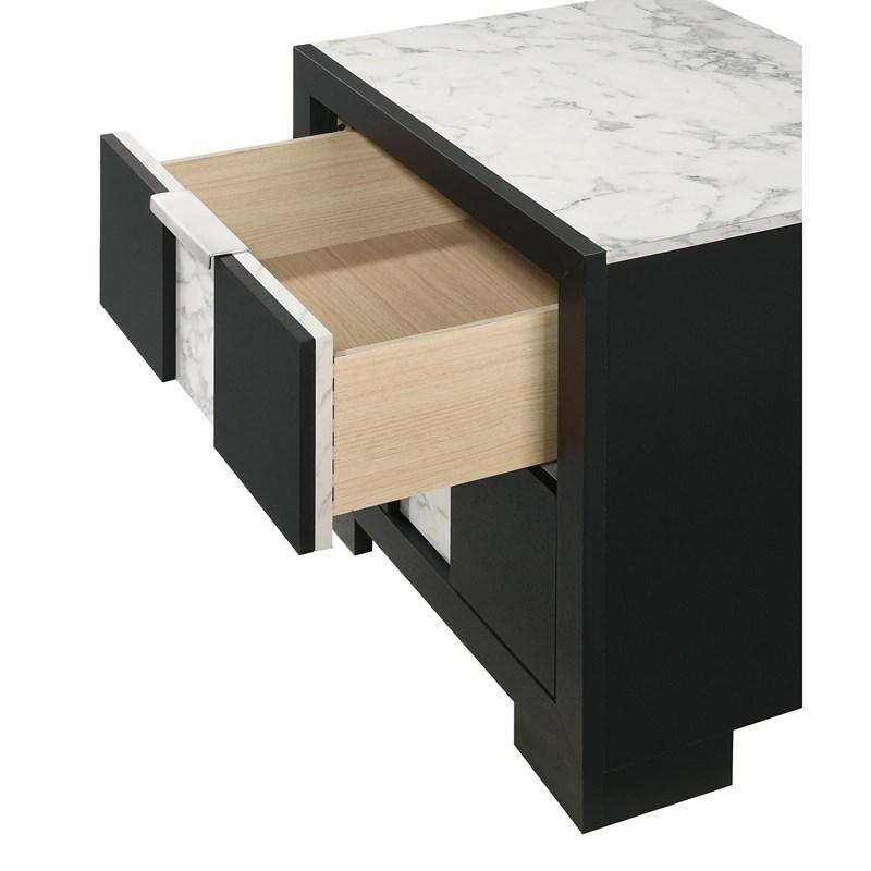 Large Picture of Crown Mark Rangley B6835-2 Nightstand - Black