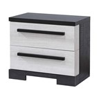 Crown Mark Remington B8162-2 Nightstand - Black/White