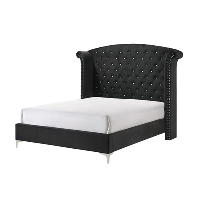 Crown Mark Lucinda B9265-Q Queen Panel Bed - Black