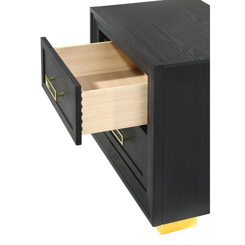 Large Picture of Crown Mark Pepe B9290-2 Nightstand - Black
