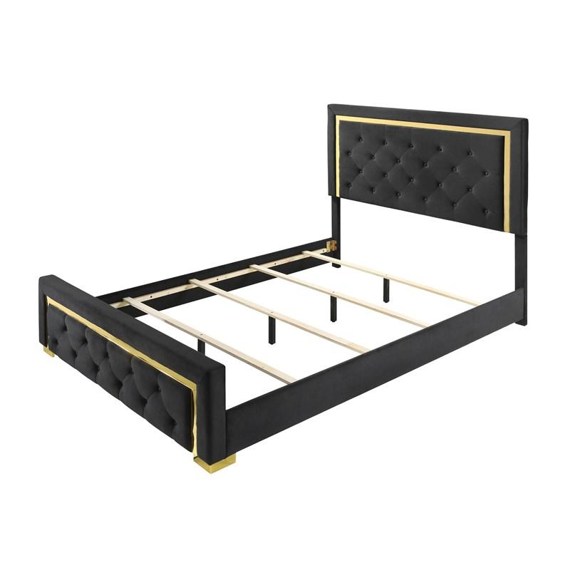 Large Picture of Crown Mark Pepe B9290-K King Bed - Black