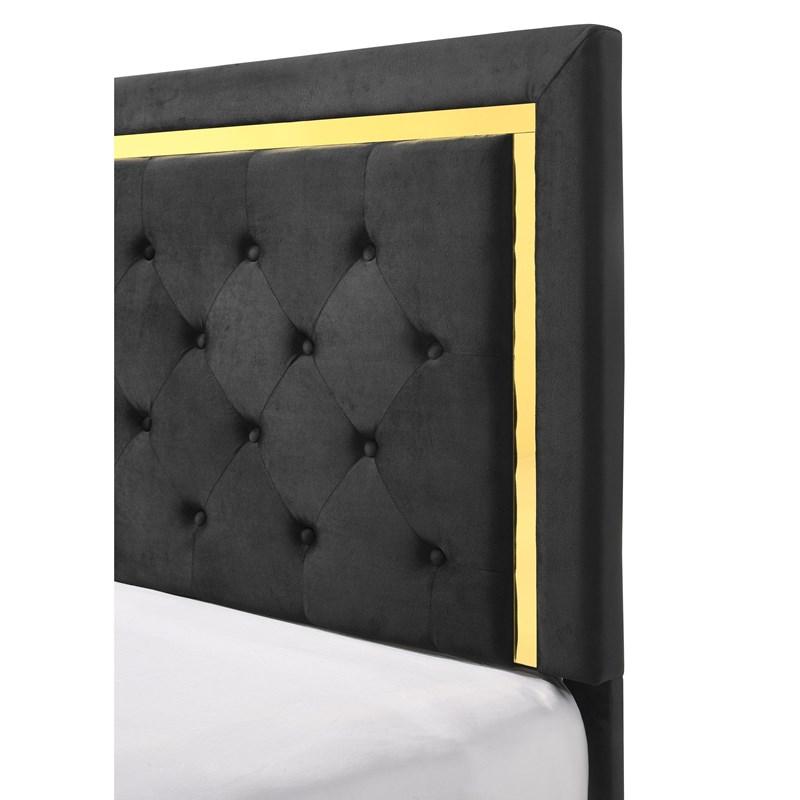 Large Picture of Crown Mark Pepe B9290-Q Queen Bed - Black