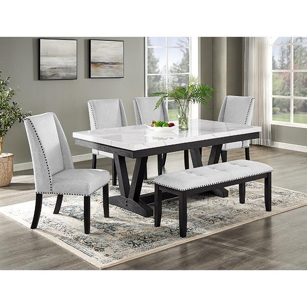 Large Picture of Crown Mark Vance 1319DV-BENCH Bench - Dove Grey
