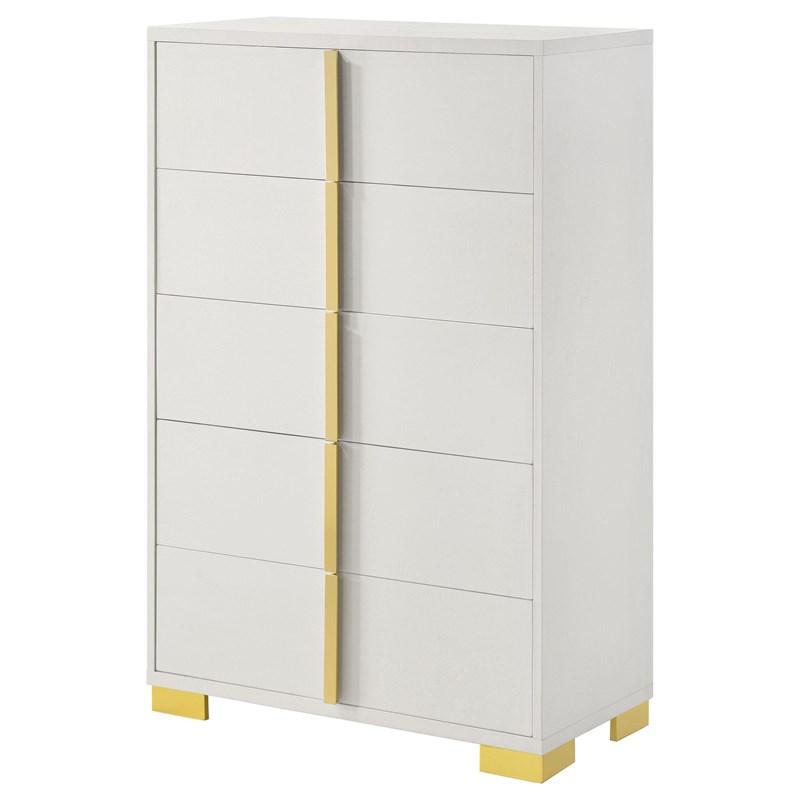 Large Picture of Coaster Furniture Marceline 222935 5-Drawer Bedroom Chest - White