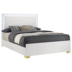 Coaster Furniture Marceline 222931Q Wood Queen LED Panel Bed - White
