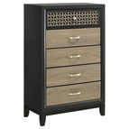 Coaster Furniture Valencia 223045 5-Drawer Bedroom Chest - Black