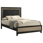 Coaster Furniture Valencia 223041Q Wood Queen Panel Bed - Black
